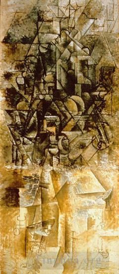 Pablo Picasso Types de peintures - Homme à la mandoline 1911