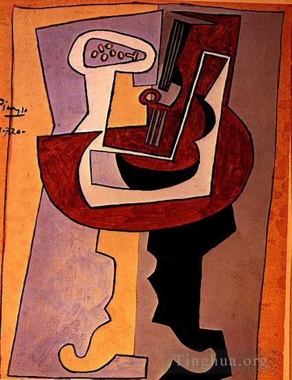 Pablo Picasso Types de peintures - Homme à la mandoline1911