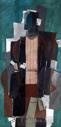 Pablo Picasso Types de peintures - Homme à la pipe 1911
