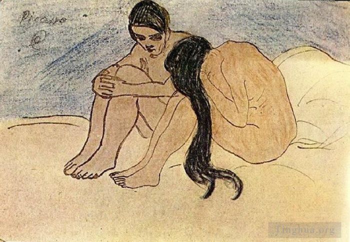 Pablo Picasso Types de peintures - Homme et femme 1902