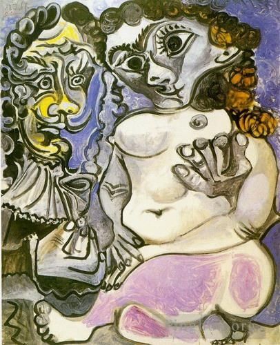 Pablo Picasso Types de peintures - Homme et femme nue 1967