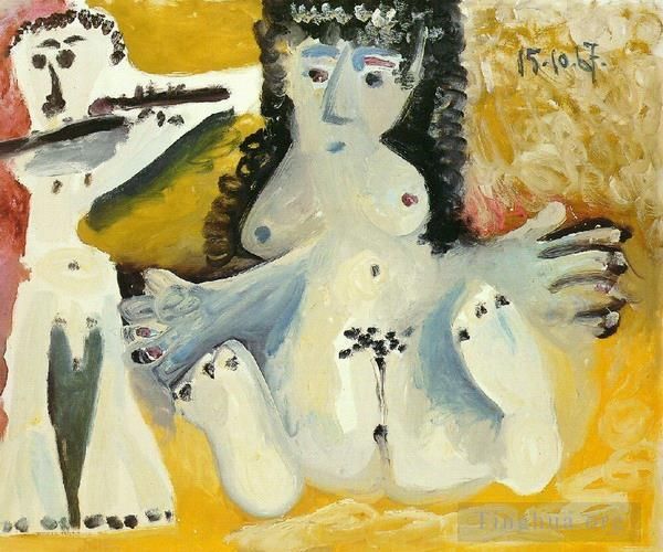 Pablo Picasso Types de peintures - Homme et femme nue 4 1967