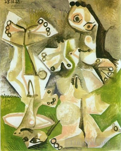 Pablo Picasso Types de peintures - Homme et femme nus 1965