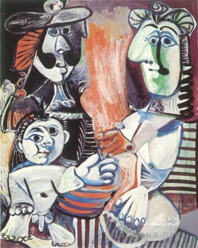 Pablo Picasso Types de peintures - Homme femme et enfant 2 1970