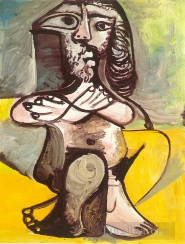 Pablo Picasso Types de peintures - Homme nu assis 1971
