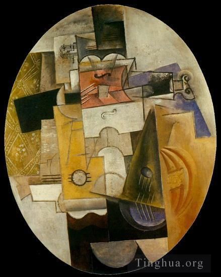 Pablo Picasso Types de peintures - Instruments de musique 1912