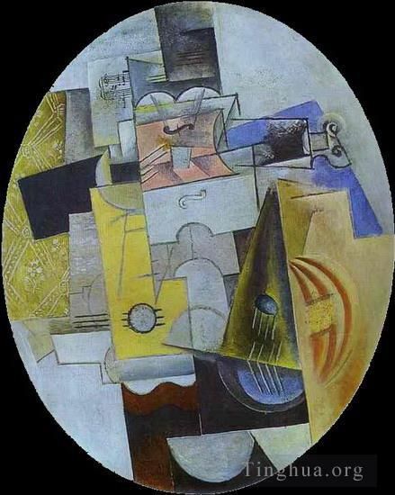 Pablo Picasso Types de peintures - Instruments de musique 1913
