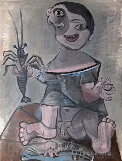 Pablo Picasso Types de peintures - Jeune garçon à la langouste 1941