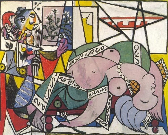 Pablo Picasso Types de peintures - L'atelier Deux personnages 1934