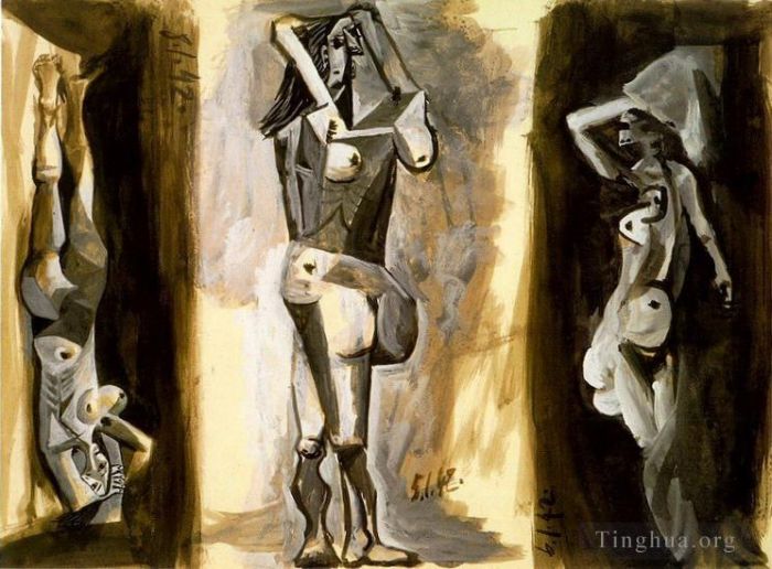 Pablo Picasso Types de peintures - L'Aubade Trois femmes nues étude 1942