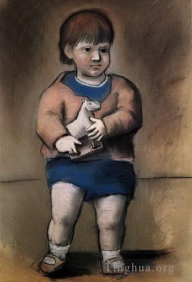 Pablo Picasso Types de peintures - L'enfant au jouet cheval Paulo 1923
