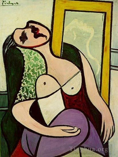 Pablo Picasso Types de peintures - La dormeuse au miroir Marie Thérèse Walter 1932