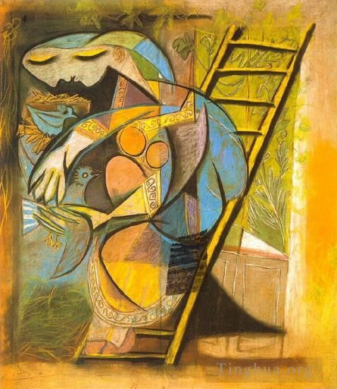 Pablo Picasso Types de peintures - La femme aux pigeons 1930