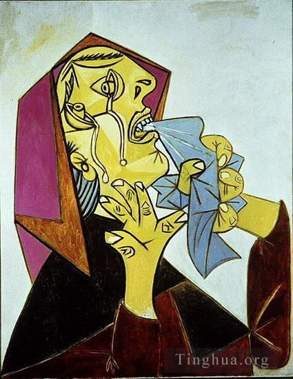 Pablo Picasso Types de peintures - La femme qui pleure avec mouchoir III 1937