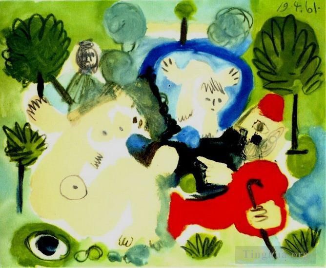 Pablo Picasso Types de peintures - Le déjeuner sur l'herbe Manet 1961