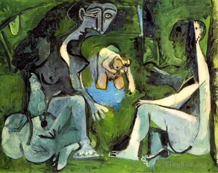 Pablo Picasso Types de peintures - Le déjeuner sur l'herbe Manet 8 1961