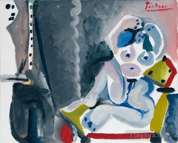 Pablo Picasso Types de peintures - Le peintre et son modèle 1965