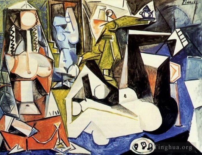 Pablo Picasso Types de peintures - Les femmes d'Alger Delacroix XIV 1955