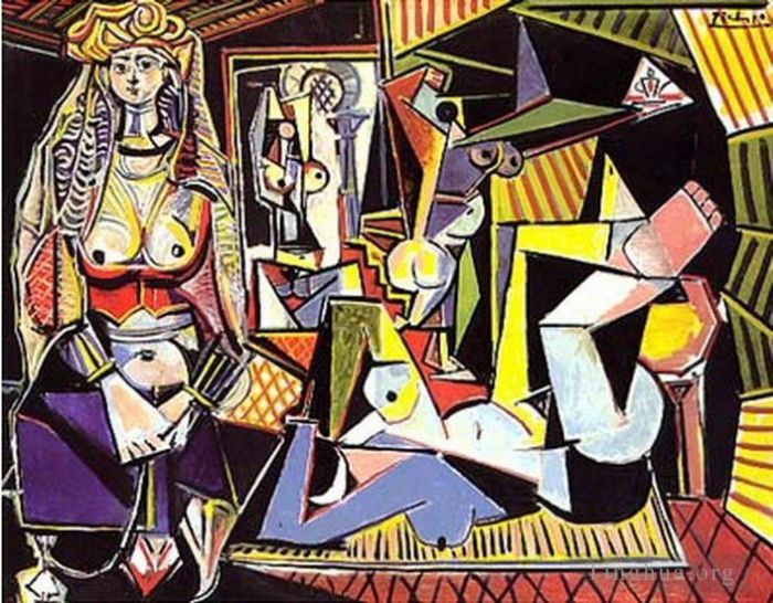 Pablo Picasso Types de peintures - Les femmes d'Alger Delacroix XV 1955