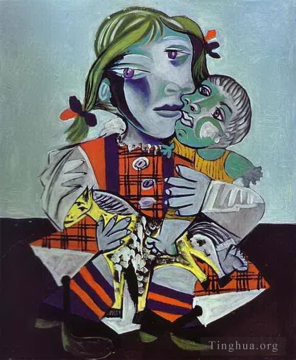 Pablo Picasso Types de peintures - La fille de Maya Picasso avec une poupée 1938