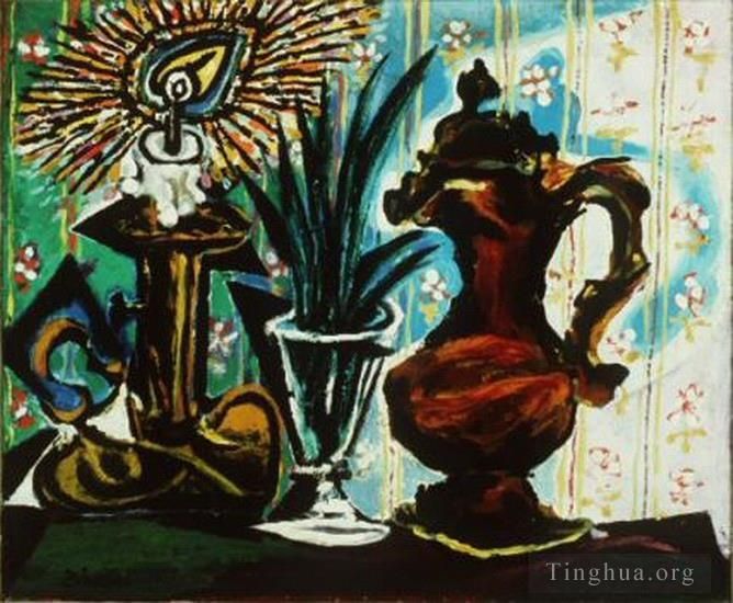 Pablo Picasso Types de peintures - Nature morte à la bougie 1937