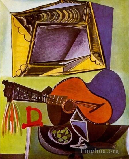Pablo Picasso Types de peintures - Nature morte à la guitare 1918