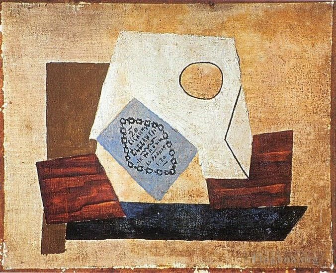Pablo Picasso Types de peintures - Nature morte au paquet de cigarettes 1921