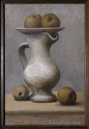 Tous les types de peintures contemporaines - Nature morte au pichet et aux pommes 1913