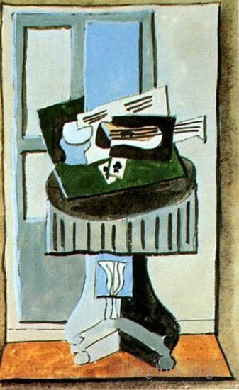 Pablo Picasso Types de peintures - Nature morte devant une fenêtre 3 1919