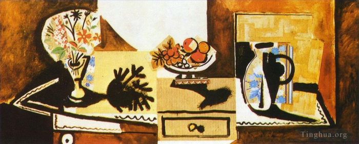 Pablo Picasso Types de peintures - Nature morte sur une commode 1955