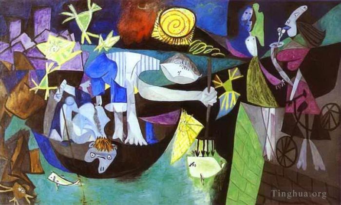Pablo Picasso Types de peintures - Pêche de nuit à Antibes 1939