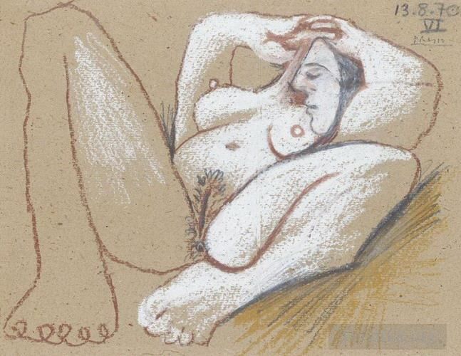 Pablo Picasso Types de peintures - Nu canapé 1970