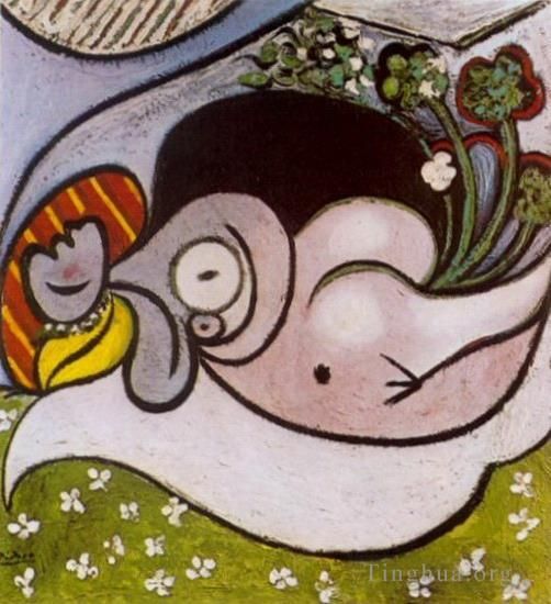 Pablo Picasso Types de peintures - Nu couche aux fleurs 1932