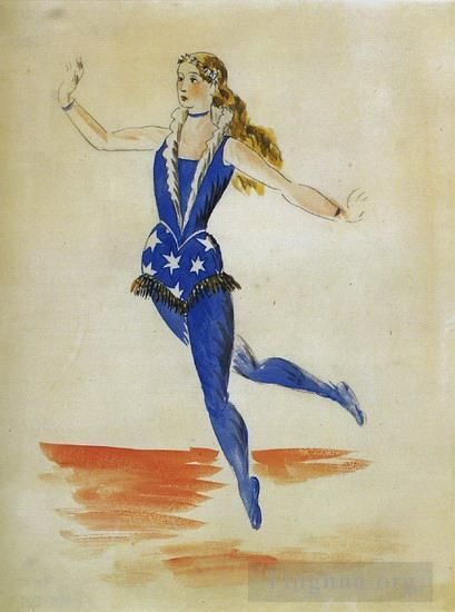 Pablo Picasso Types de peintures - Projet de défilé pour le costume de l'acrobate féminin 1917