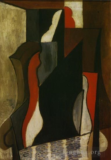 Pablo Picasso Types de peintures - Personnage dans un fauteuil 1917