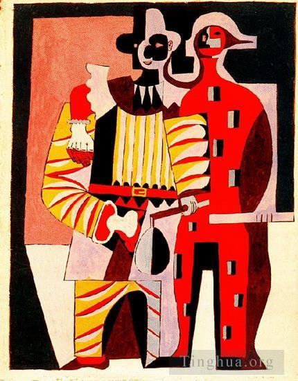 Pablo Picasso Types de peintures - Pierrot et arlequin 1920