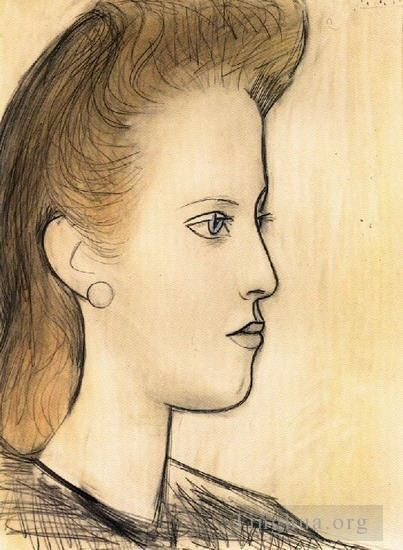Pablo Picasso Types de peintures - Portrait de Mademoiselle Aubrey 1941