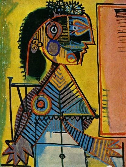 Pablo Picasso Types de peintures - Portrait de femme au col vert Marie Thérèse Walter 1938