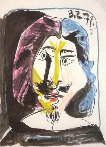 Pablo Picasso Types de peintures - Portrait de mousquetaire 1971