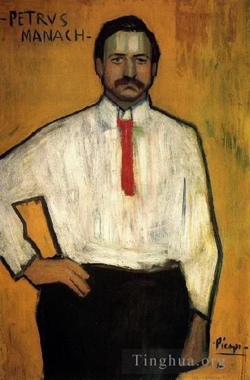 Pablo Picasso Types de peintures - Portrait du Père Manach 1901