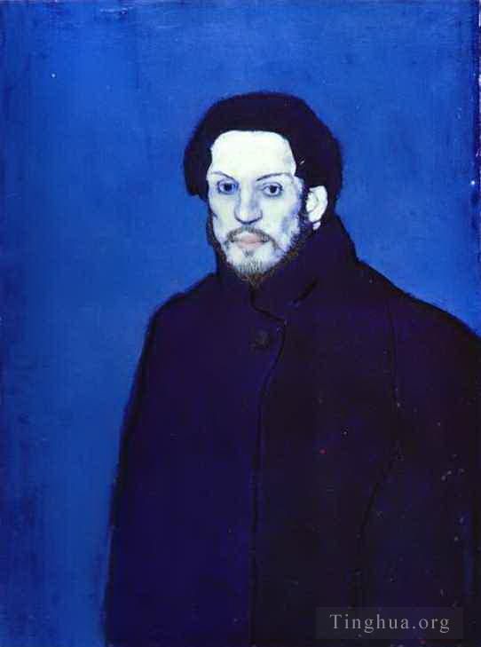 Pablo Picasso Types de peintures - Autoportrait en Bleu époque 1901