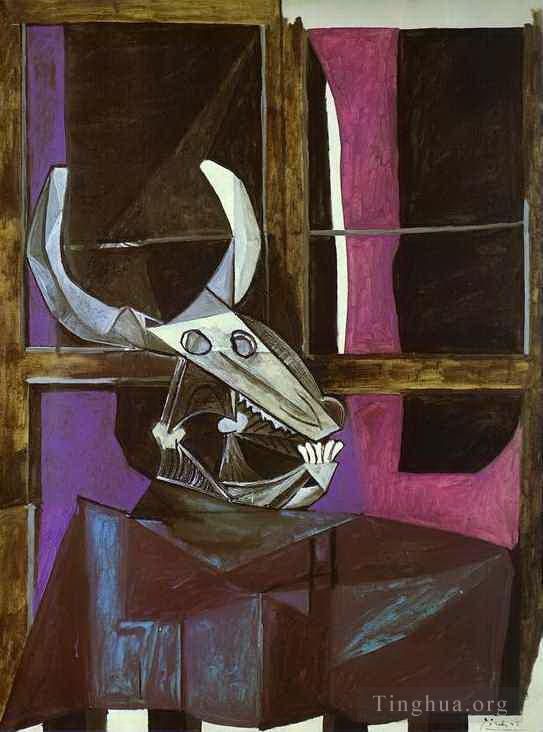 Pablo Picasso Types de peintures - Nature morte au crâne de bœuf 1942