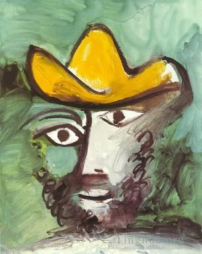 Pablo Picasso Types de peintures - Tête d'homme 1971