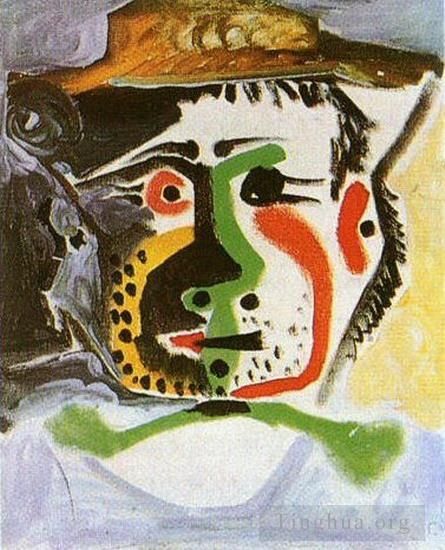 Pablo Picasso Types de peintures - Tête d'homme au chapeau 1972