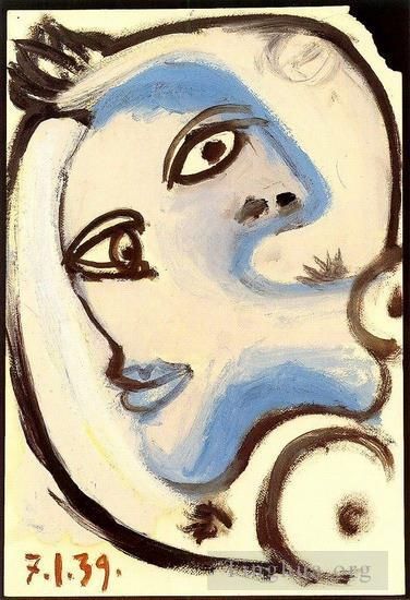 Pablo Picasso Types de peintures - Tête de femme 5 1939
