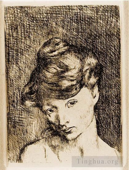 Pablo Picasso Types de peintures - Tête de femme Madeleine 1905
