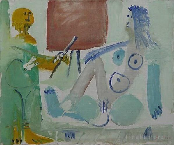Pablo Picasso Types de peintures - L'artiste et son modèle L artiste et son modèle 1965