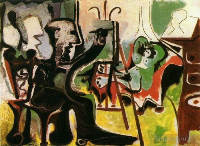 Pablo Picasso Types de peintures - L'artiste et son modèle L artiste et son modèle II 1963