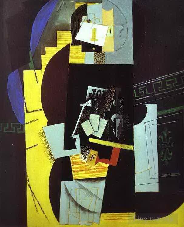 Pablo Picasso Types de peintures - Le joueur de cartes 1913