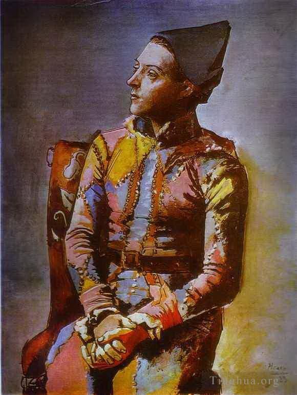 Pablo Picasso Types de peintures - L'Arlequin assis 1923